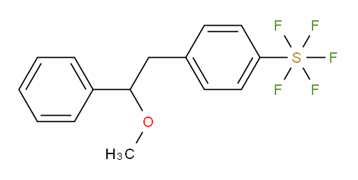 4-(2-methoxy-2-phenylethyl)(pentafluoromercapto)benzene