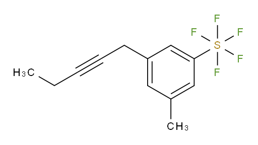 3-methyl-5-(pent-2-yn-1-yl)(pentafluoromercapto)benzene