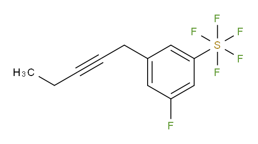 3-fluoro-5-(pent-2-yn-1-yl)(pentafluoromercapto)benzene