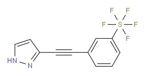 3-((1H-pyrazol-3-yl)ethynyl)(pentafluoromercapto)benzene