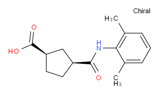 (1R,3S)-3-((2,6-dimethylphenyl)carbamoyl)cyclopentanecarboxylic acid