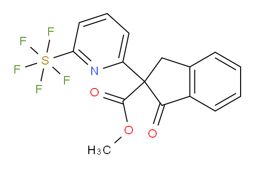 methyl 2-(6-(pentafluoromercapto)pyridin-2-yl)-1-oxo-2,3-dihydro-1H-indene-2-carboxylate