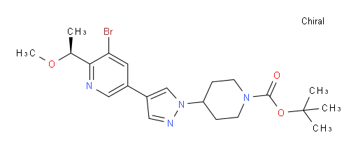 (S)-tert-butyl 4-(4-(5-bromo-6-(1-methoxyethyl)pyridin-3-yl)-1H-pyrazol-1-yl)piperidine-1-carboxylate