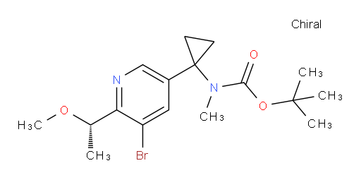 (S)-tert-butyl (1-(5-bromo-6-(1-methoxyethyl)pyridin-3-yl)cyclopropyl)(methyl)carbamate