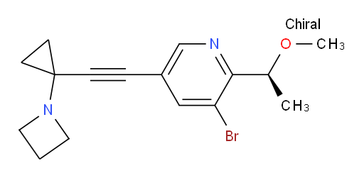 (S)-5-((1-(azetidin-1-yl)cyclopropyl)ethynyl)-3-bromo-2-(1-methoxyethyl)pyridine