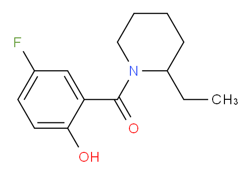 (2-ethylpiperidin-1-yl)(5-fluoro-2-hydroxyphenyl)methanone