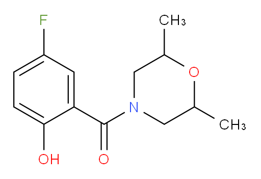 (2,6-dimethylmorpholino)(5-fluoro-2-hydroxyphenyl)methanone