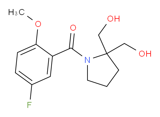 (2,2-bis(hydroxymethyl)pyrrolidin-1-yl)(5-fluoro-2-methoxyphenyl)methanone