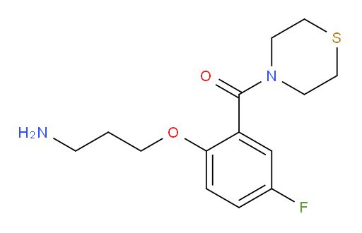 (2-(3-aminopropoxy)-5-fluorophenyl)(thiomorpholino)methanone