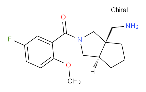 ((3aS,6aR)-3a-(aminomethyl)hexahydrocyclopenta[c]pyrrol-2(1H)-yl)(5-fluoro-2-methoxyphenyl)methanone