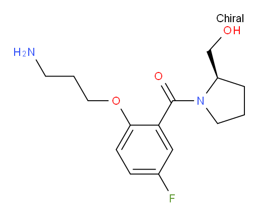 (R)-(2-(3-aminopropoxy)-5-fluorophenyl)(2-(hydroxymethyl)pyrrolidin-1-yl)methanone