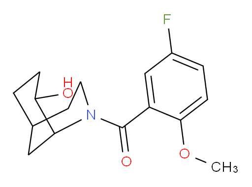 (5-fluoro-2-methoxyphenyl)(8-hydroxy-2-azabicyclo[3.3.1]nonan-2-yl)methanone