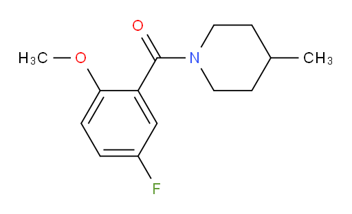 (5-fluoro-2-methoxyphenyl)(4-methylpiperidin-1-yl)methanone