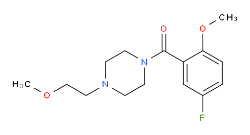 (5-fluoro-2-methoxyphenyl)(4-(2-methoxyethyl)piperazin-1-yl)methanone