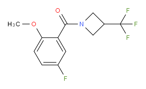 (5-fluoro-2-methoxyphenyl)(3-(trifluoromethyl)azetidin-1-yl)methanone