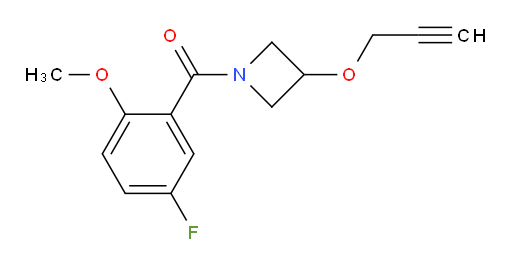 (5-fluoro-2-methoxyphenyl)(3-(prop-2-yn-1-yloxy)azetidin-1-yl)methanone