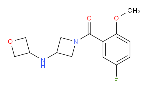 (5-fluoro-2-methoxyphenyl)(3-(oxetan-3-ylamino)azetidin-1-yl)methanone