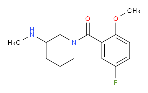 (5-fluoro-2-methoxyphenyl)(3-(methylamino)piperidin-1-yl)methanone