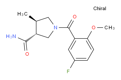(3R,4R)-1-(5-fluoro-2-methoxybenzoyl)-4-methylpyrrolidine-3-carboxamide