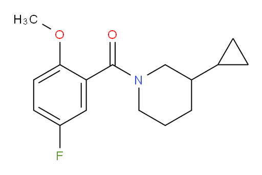 (3-cyclopropylpiperidin-1-yl)(5-fluoro-2-methoxyphenyl)methanone