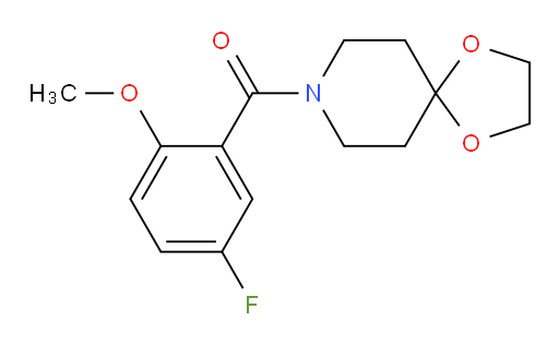 (5-fluoro-2-methoxyphenyl)(1,4-dioxa-8-azaspiro[4.5]decan-8-yl)methanone