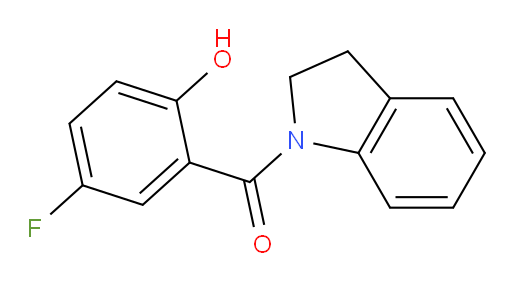 (5-fluoro-2-hydroxyphenyl)(indolin-1-yl)methanone