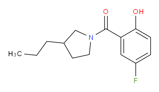(5-fluoro-2-hydroxyphenyl)(3-propylpyrrolidin-1-yl)methanone