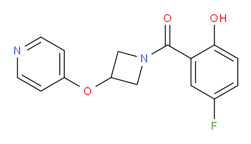 (5-fluoro-2-hydroxyphenyl)(3-(pyridin-4-yloxy)azetidin-1-yl)methanone