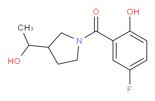 (5-fluoro-2-hydroxyphenyl)(3-(1-hydroxyethyl)pyrrolidin-1-yl)methanone