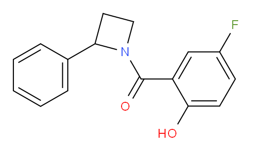 (5-fluoro-2-hydroxyphenyl)(2-phenylazetidin-1-yl)methanone