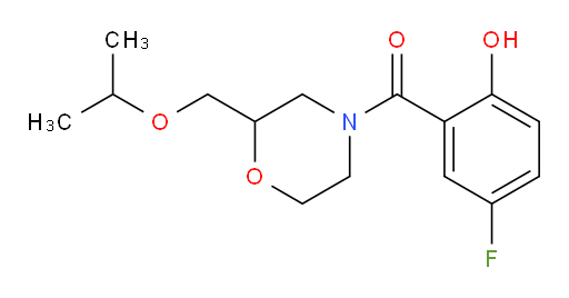 (5-fluoro-2-hydroxyphenyl)(2-(isopropoxymethyl)morpholino)methanone