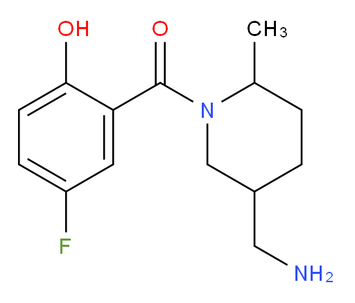 (5-(aminomethyl)-2-methylpiperidin-1-yl)(5-fluoro-2-hydroxyphenyl)methanone