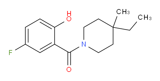 (4-ethyl-4-methylpiperidin-1-yl)(5-fluoro-2-hydroxyphenyl)methanone