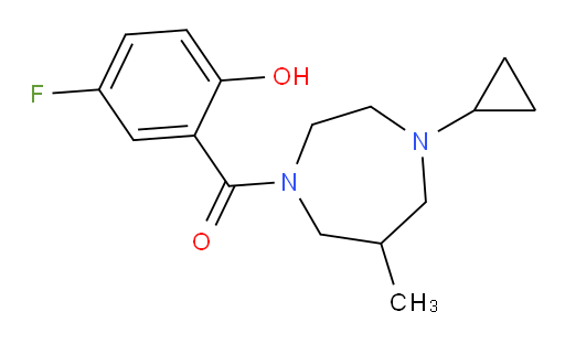 (4-cyclopropyl-6-methyl-1,4-diazepan-1-yl)(5-fluoro-2-hydroxyphenyl)methanone