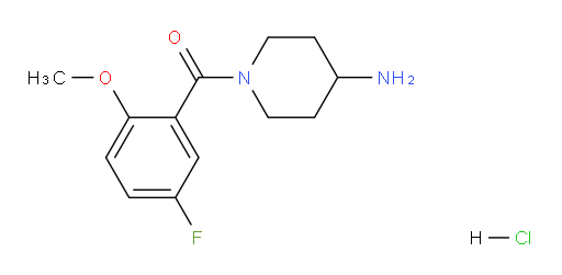 (4-aminopiperidin-1-yl)(5-fluoro-2-methoxyphenyl)methanone hydrochloride