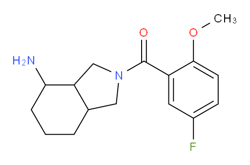 (4-aminohexahydro-1H-isoindol-2(3H)-yl)(5-fluoro-2-methoxyphenyl)methanone