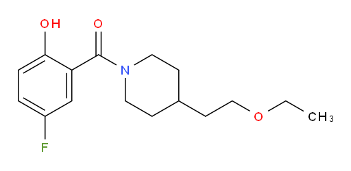 (4-(2-ethoxyethyl)piperidin-1-yl)(5-fluoro-2-hydroxyphenyl)methanone