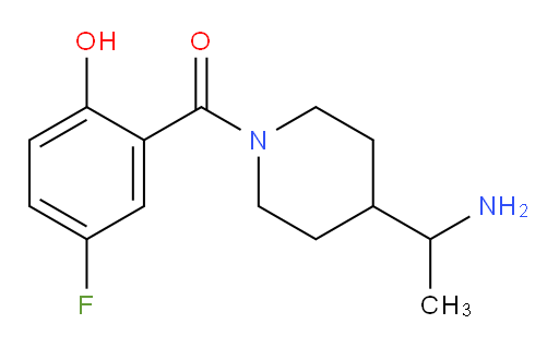 (4-(1-aminoethyl)piperidin-1-yl)(5-fluoro-2-hydroxyphenyl)methanone