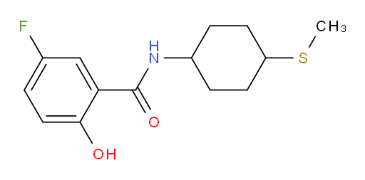5-fluoro-2-hydroxy-N-(4-(methylthio)cyclohexyl)benzamide