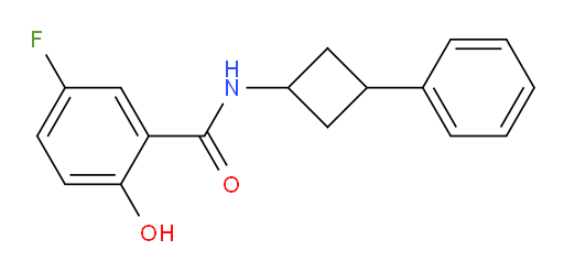 5-fluoro-2-hydroxy-N-(3-phenylcyclobutyl)benzamide