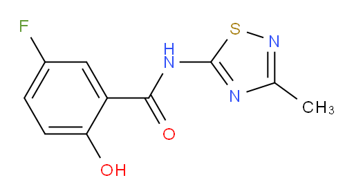 5-fluoro-2-hydroxy-N-(3-methyl-1,2,4-thiadiazol-5-yl)benzamide