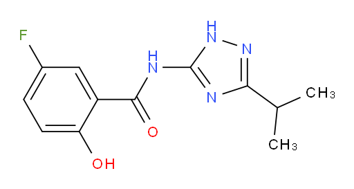 5-fluoro-2-hydroxy-N-(3-isopropyl-1H-1,2,4-triazol-5-yl)benzamide