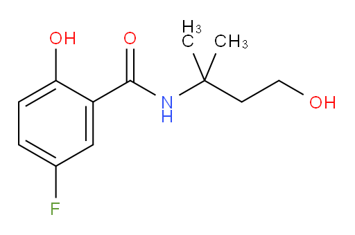5-fluoro-2-hydroxy-N-(4-hydroxy-2-methylbutan-2-yl)benzamide