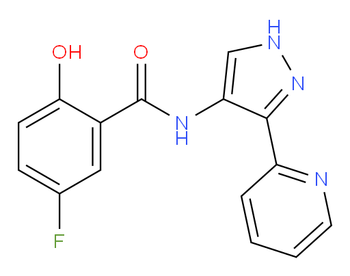 5-fluoro-2-hydroxy-N-(3-(pyridin-2-yl)-1H-pyrazol-4-yl)benzamide