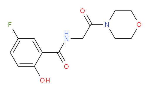 5-fluoro-2-hydroxy-N-(2-morpholino-2-oxoethyl)benzamide