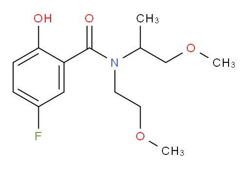 5-fluoro-2-hydroxy-N-(2-methoxyethyl)-N-(1-methoxypropan-2-yl)benzamide