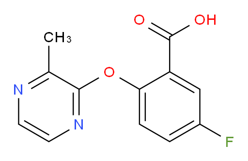 5-fluoro-2-((3-methylpyrazin-2-yl)oxy)benzoic acid