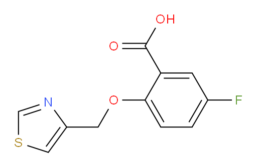 5-fluoro-2-(thiazol-4-ylmethoxy)benzoic acid