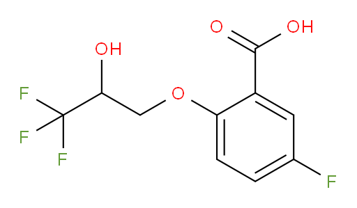 5-fluoro-2-(3,3,3-trifluoro-2-hydroxypropoxy)benzoic acid