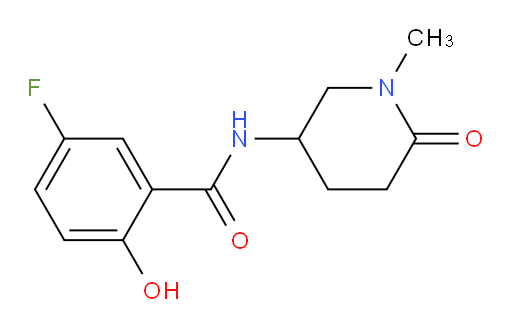 5-fluoro-2-hydroxy-N-(1-methyl-6-oxopiperidin-3-yl)benzamide